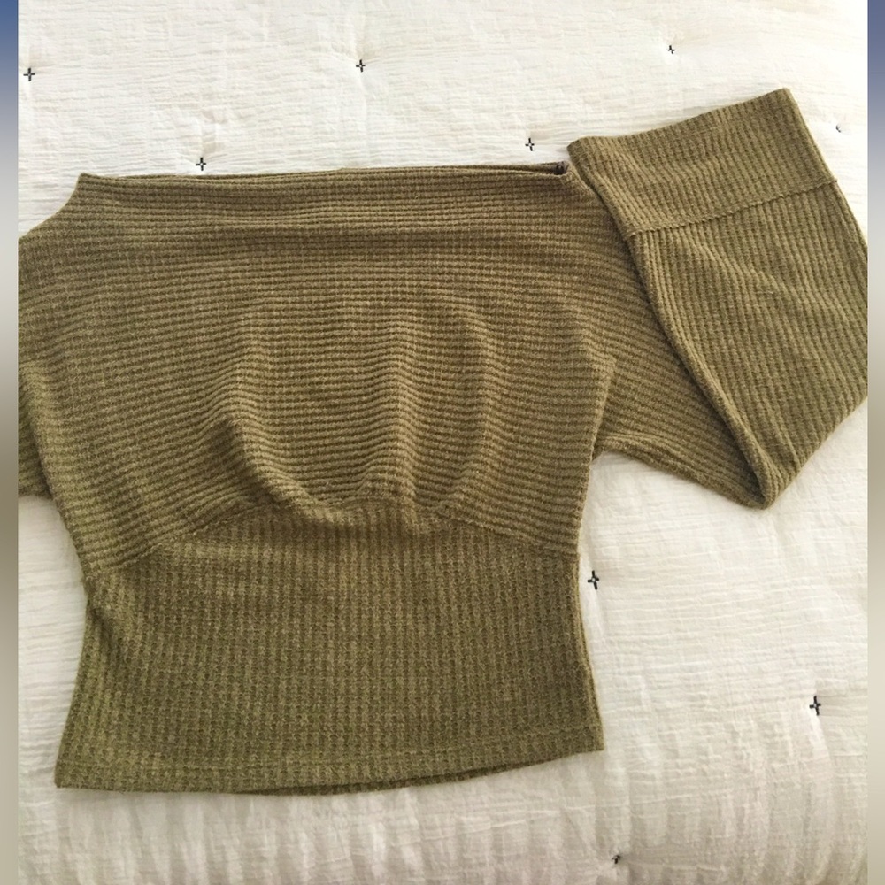 We The Free, Off the Shoulder Waffle Top, S